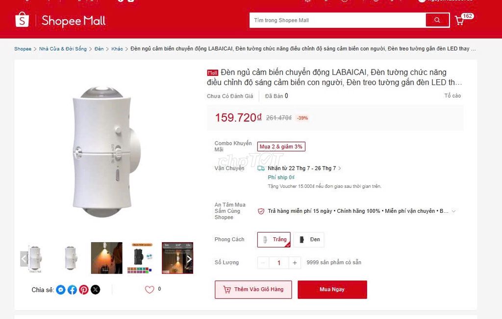 Đèn ngủ LABAICAI Trắng Cảm biến chuyển động. Mua bán Đèn tại Quận 1 Tp Hồ Chí Minh được đăng bởi NGUYEN MR hình 1
