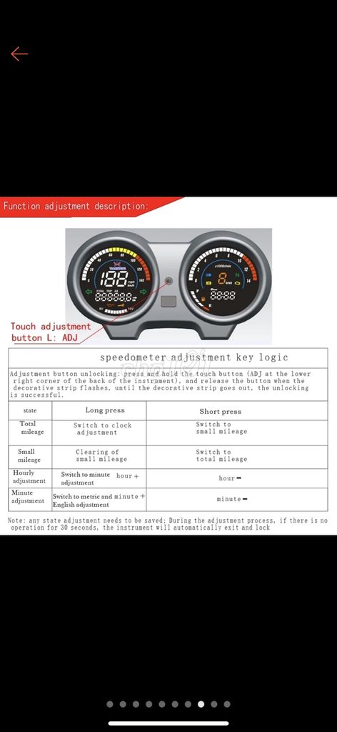 Đồng hồ đo tốc độ kỹ thuật số đèn LED motor Honda