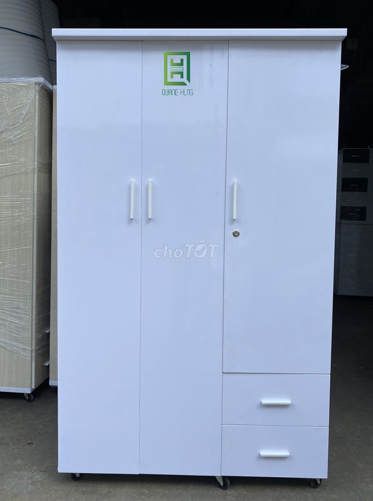 Tủ quần áo Nhựa Đài Loan Trắng 3 cánh- Tủ nhựa- Tủ. Mua bán Tủ, kệ gia đình tại Quận Phú Nhuận Tp Hồ Chí Minh được đăng bởi LÊ VĂN HÙNG hình 1