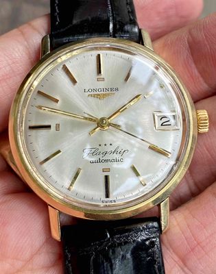 Longines flagship đáy thuyền demi 14k gold