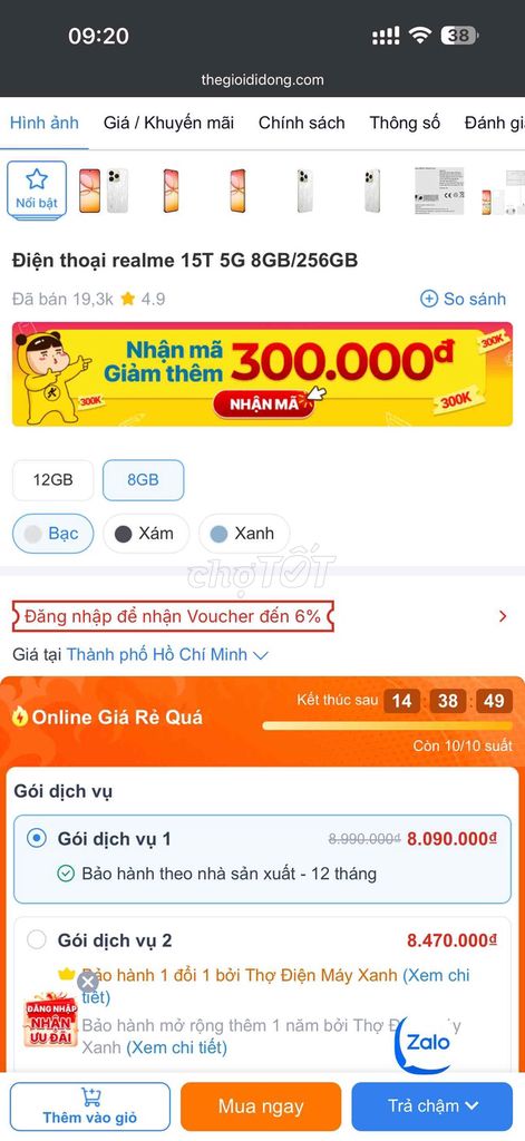 Realme 15T 5G 256GB Bạc. Mua bán Điện thoại tại Thành phố Buôn Ma Thuột Đắk Lắk được đăng bởi Quan Le hình 1