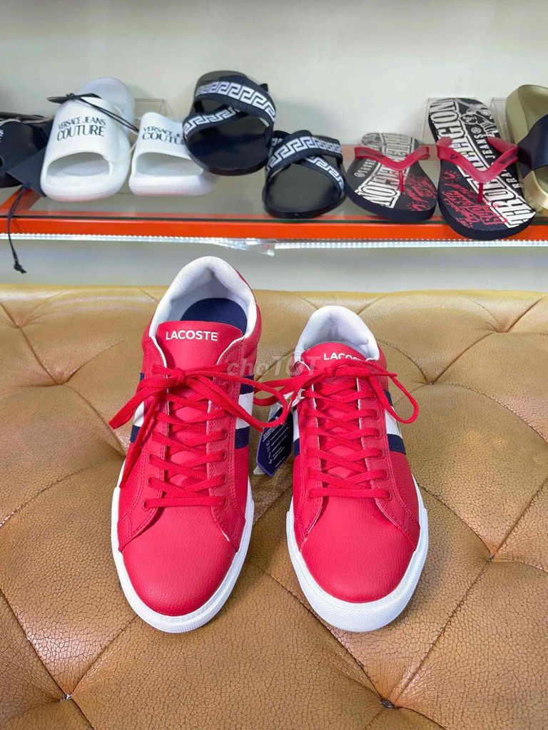 Giày thể thao Lacoste Nam Đỏ size 8. Mua bán Giày dép tại Huyện Định Quán Đồng Nai được đăng bởi Lâm thiên đường hàng hiệu hình 1