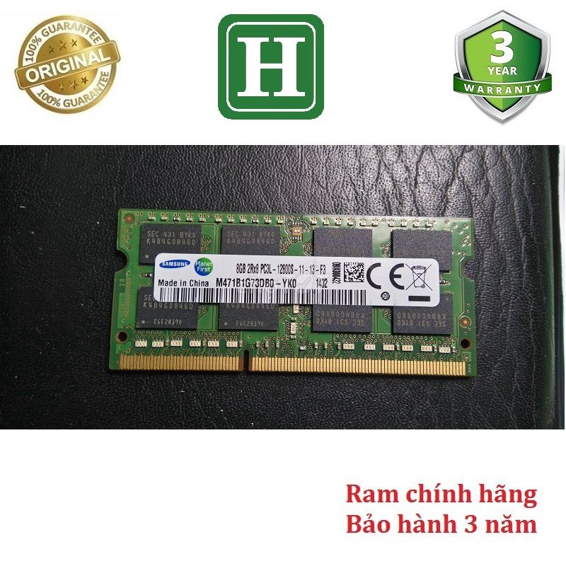 Ram Laptop 8Gb PC3L bus 1600 chính hãng, BH 3 năm