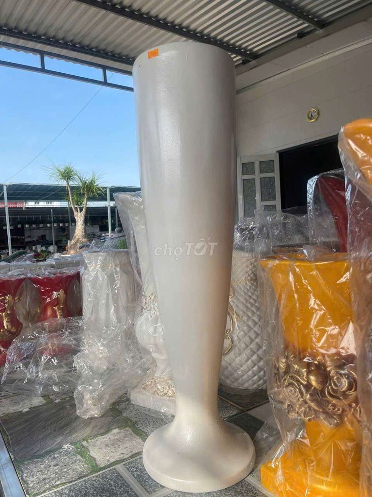 Bình hoa Gốm Trắng giả gỗ 75cm. Mua bán Cây cảnh, đồ trang trí tại Thành phố Bạc Liêu Bạc Liêu được đăng bởi Hoàng Yến hình 1