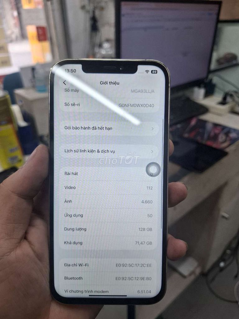 Apple iPhone 12 Pro Max 128GB Vàng Thay màn hình. Mua bán Điện thoại tại Thành phố Thủ Đức Tp Hồ Chí Minh được đăng bởi Nhi nhi shop hình 1