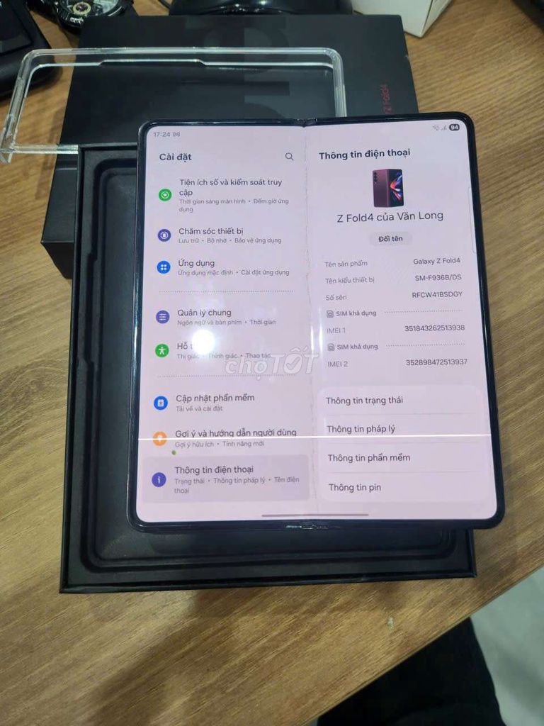 Samsung Galaxy Z Fold4 12GB/256GB Lỗi màn hình. Mua bán Điện thoại tại Quận Lê Chân Hải Phòng được đăng bởi duyan hình 1