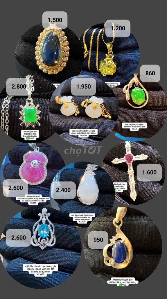 Trang sức Bạc Đá Ruby Sapphire