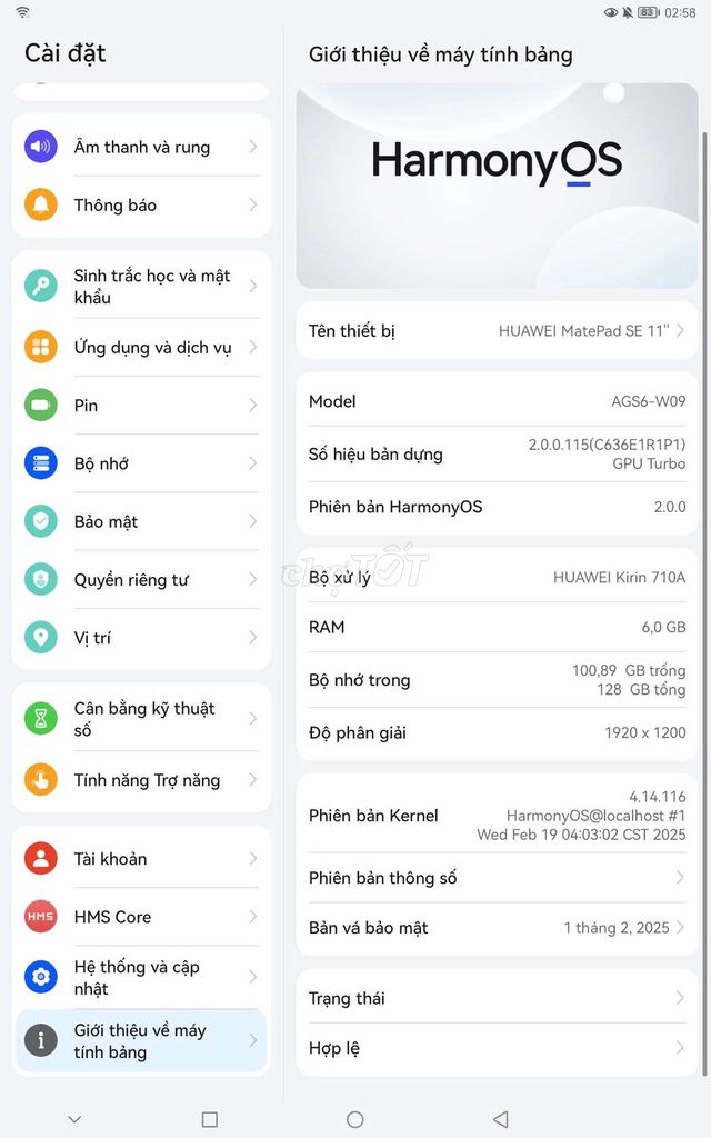 Huawei MatePad SE 11 inch 6GB/128GB Xám tặng bút . Mua bán Máy tính bảng tại Quận Ninh Kiều Cần Thơ được đăng bởi thảo hình 1