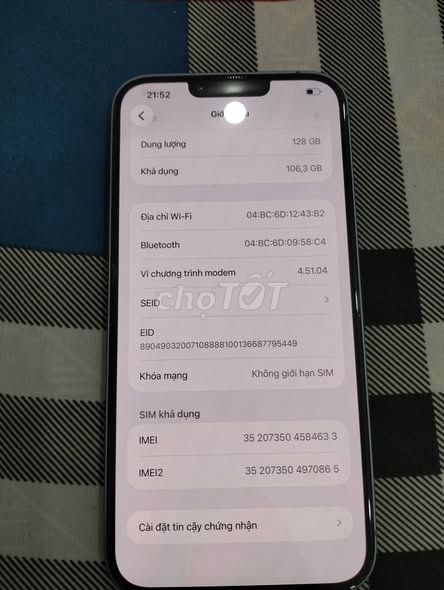Apple iPhone 14 Plus 128GB Xanh. Mua bán Điện thoại tại Quận 7 Tp Hồ Chí Minh được đăng bởi Hội Đồ Điện Tử hình 1