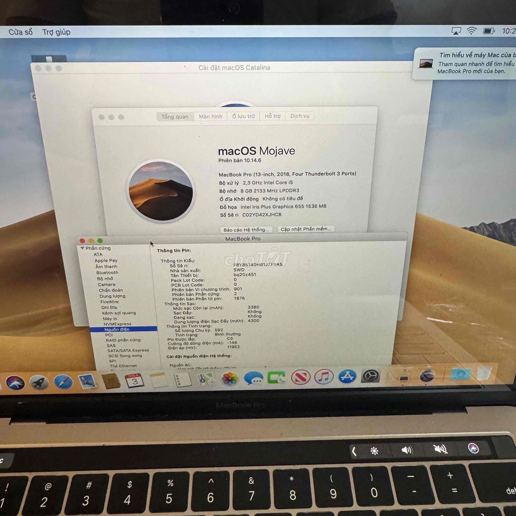 MacBook Pro touchbar 13” 2018 8g/256g bh 3 th. Mua bán Laptop tại Quận 3 Tp Hồ Chí Minh được đăng bởi Phúc Nguyễn hình 1