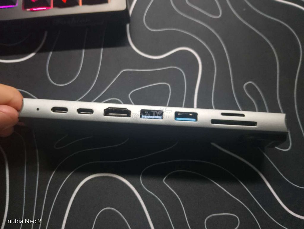 Hub USB-C vỏ nhôm 8-in-1 Bạc. Mua bán Phụ kiện (Màn hình, Chuột...) tại Huyện Trà Bồng Quảng Ngãi được đăng bởi Đặng Khôi hình 1