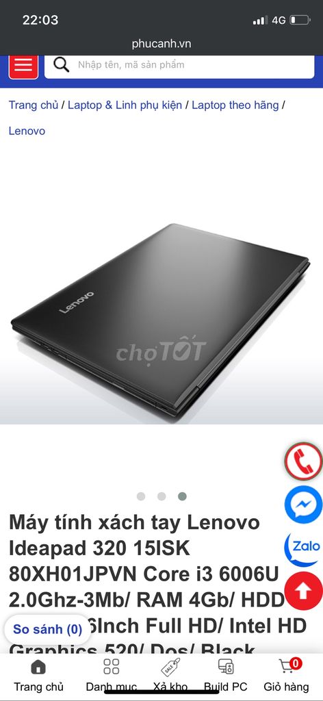 Laptop lenovo ideapad 15ich cũ