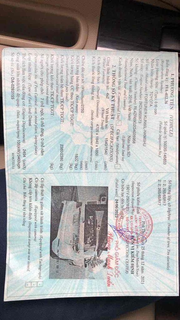 Toyota Fortuner 2016 số sàn máy dầu chính chủ. Mua bán Ô tô tại Huyện Phù Ninh Phú Thọ được đăng bởi Triêu Vỹ hình 7