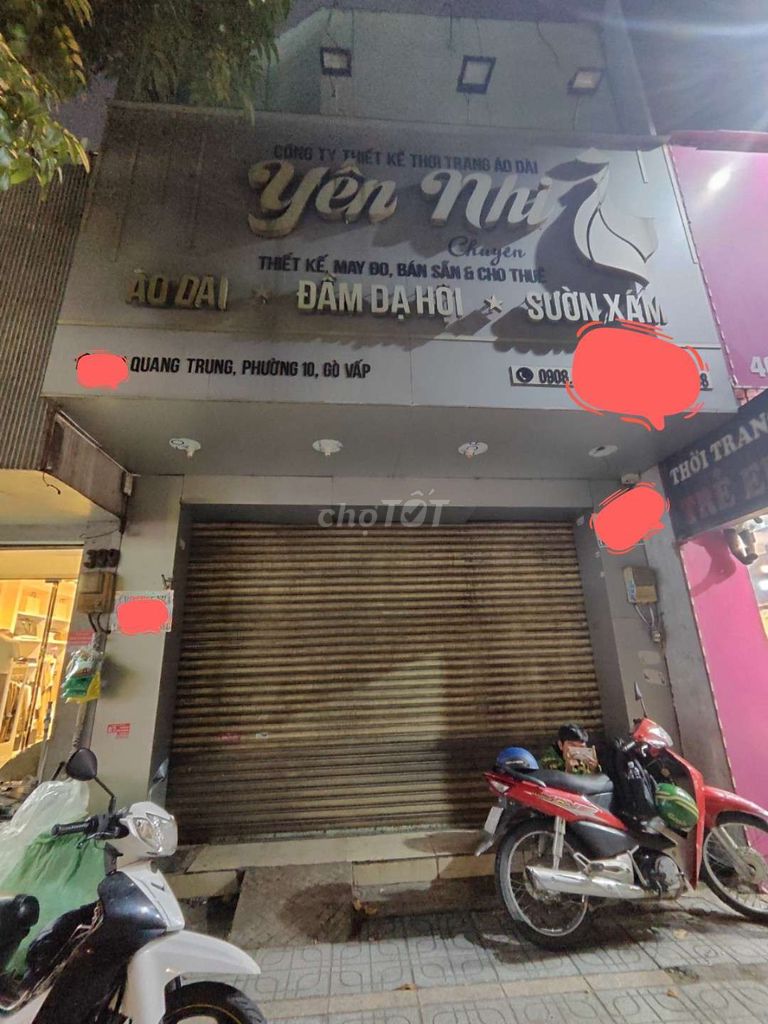 Nhà thuê mặt tiền quang trung 4,3*24 đúc 2 lầu