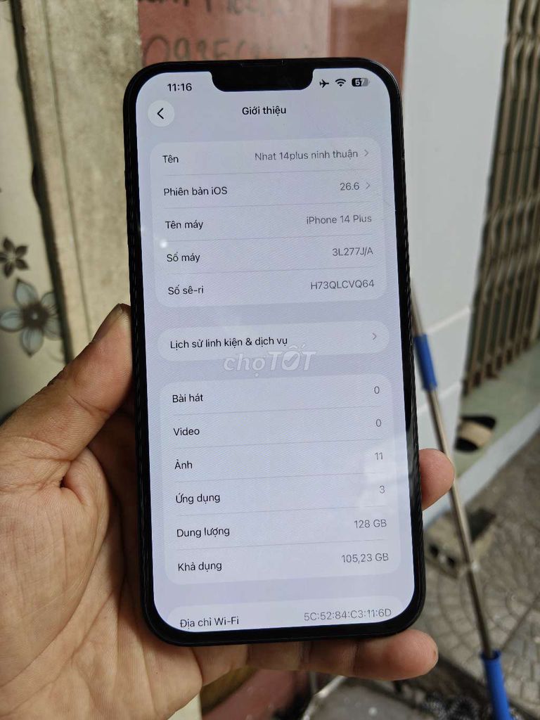 Apple iPhone 14 Plus 128GB Xanh đậm. Mua bán Điện thoại tại Quận Liên Chiểu Đà Nẵng được đăng bởi Công Lực hình 1