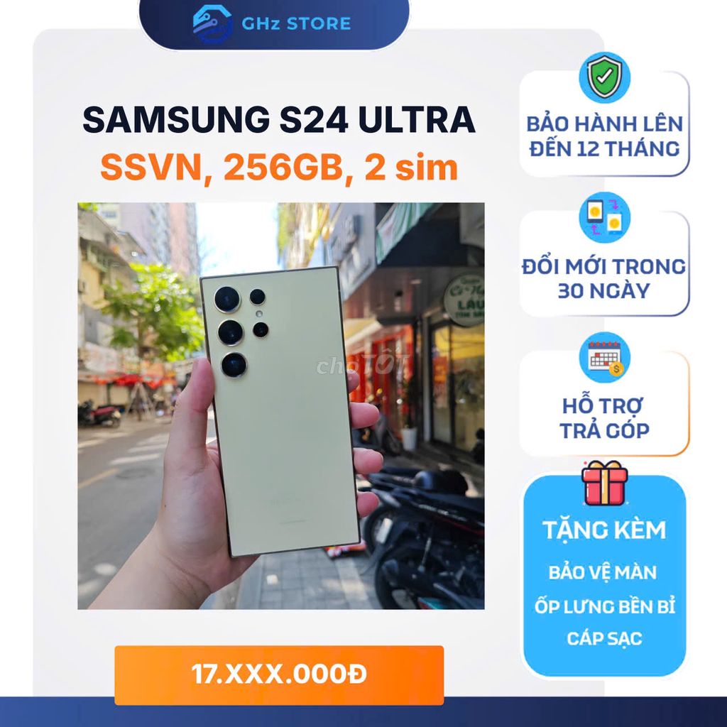 Samsung S24 Ultra 256GB Vàng. Mua bán Điện thoại tại Quận Đống Đa Hà Nội được đăng bởi GHz STORE hình 1