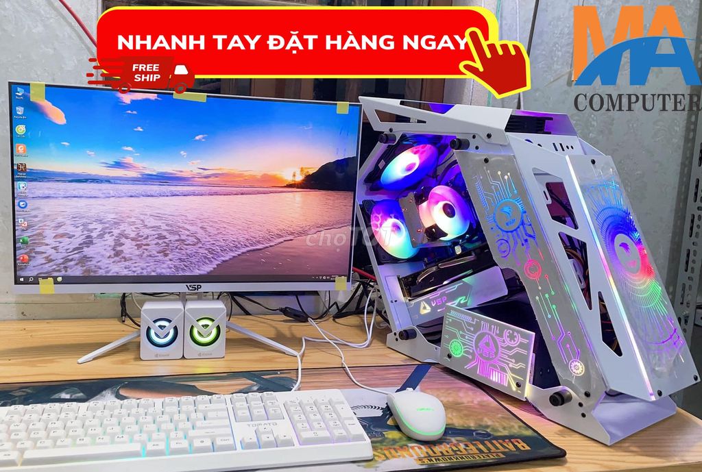 Sale bộ PC H510\i5-10400F giá rẻ, chiến game khoẻ