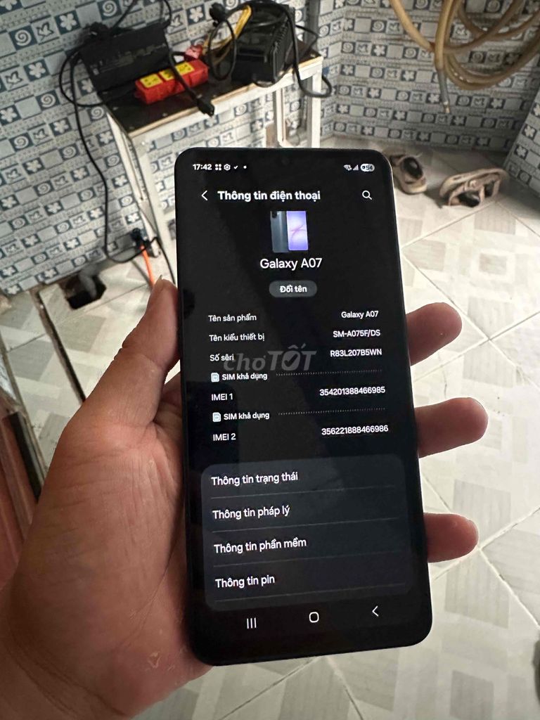 Samsung Galaxy A07 4GB/128GB Đen. Mua bán Điện thoại tại Thành phố Thuận An Bình Dương được đăng bởi Quốc Tuấn  hình 1