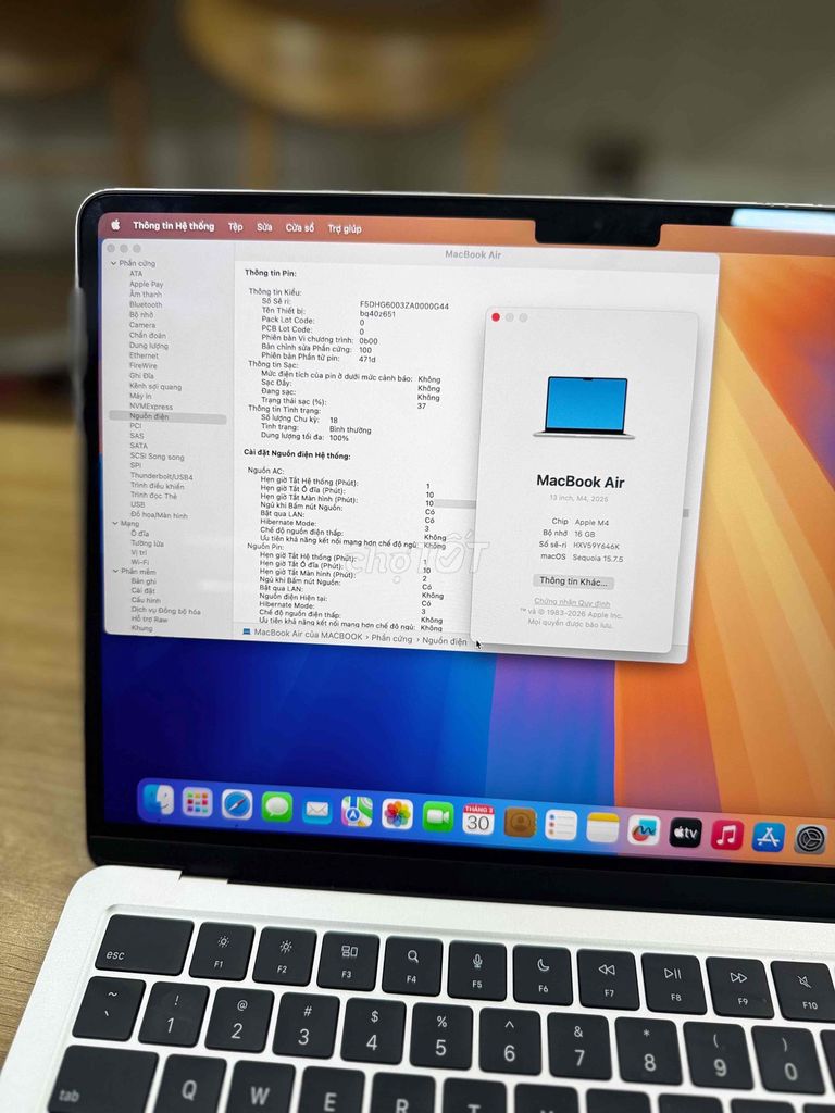 Macbook Air M4 Ram 16GB Starlight BH 07/2026 Vip. Mua bán Laptop tại Quận Hoàng Mai Hà Nội được đăng bởi Hoàng Bách Computer hình 1