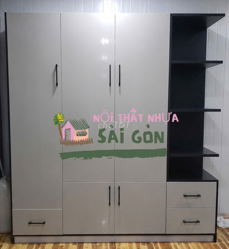 Tủ quần áo Nhựa Đài Loan Trắng. Mua bán Tủ, kệ gia đình tại Huyện Đức Hòa Long An được đăng bởi Nội thất giá xưởng hình 1