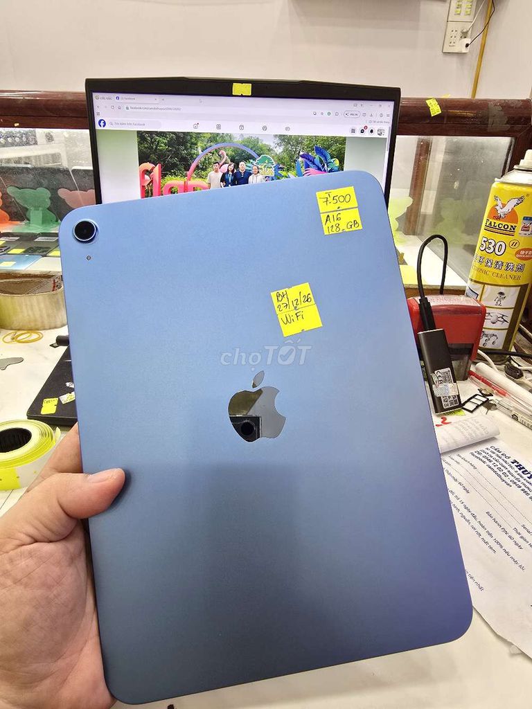 Apple iPad A16 WiFi 128GB Xanh Đã sử dụng. Mua bán Máy tính bảng tại Thành phố Long Xuyên An Giang được đăng bởi Facebook Cầm Đồ Thúy Vân hình 1