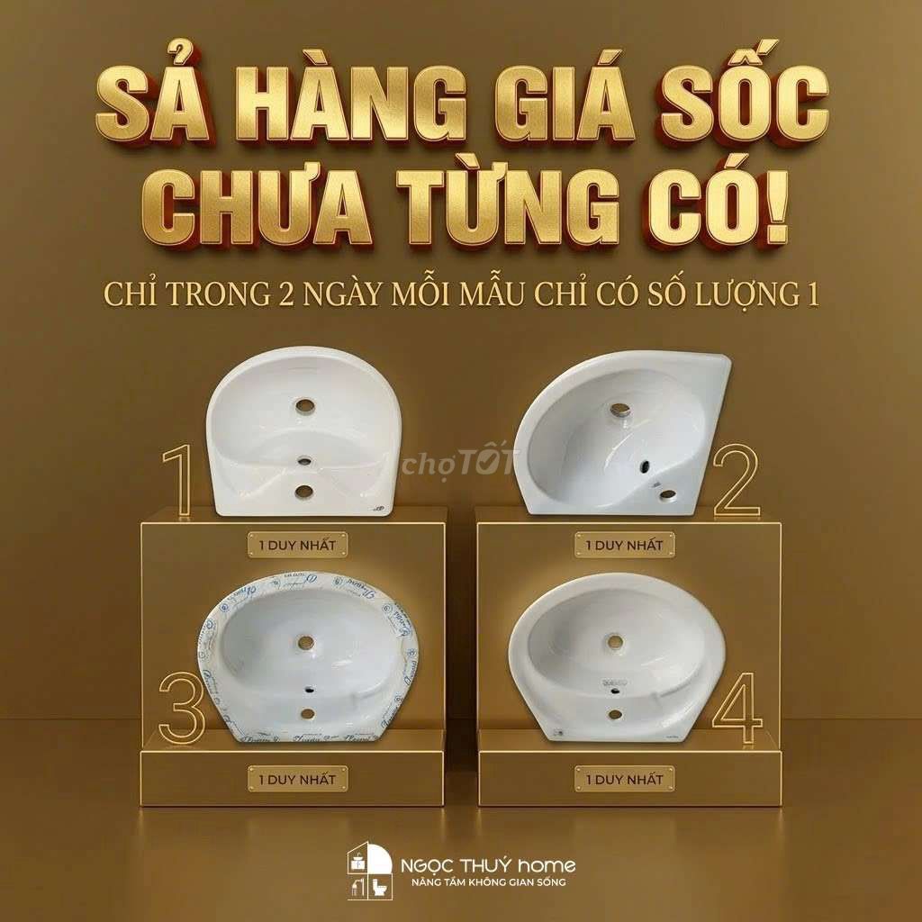 Chậu rửa mặt sứ Ngọc Thúy Home Trắng Hiện đại. Mua bán Thiết bị vệ sinh, nhà tắm tại Thành phố Thủ Dầu Một Bình Dương được đăng bởi Pham hoai bao hình 1