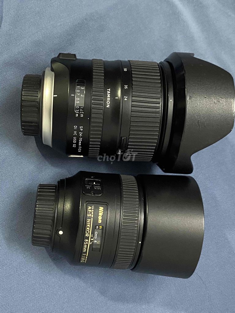 Lens Nikon 85 f1.8G, Tamron 24-70 f2.8 G2 VC US