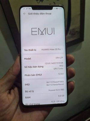 Mate 20 pro quốc tế 8/128. Mua bán Điện thoại tại Quận Tây Hồ Hà Nội được đăng bởi nông Đức Anh