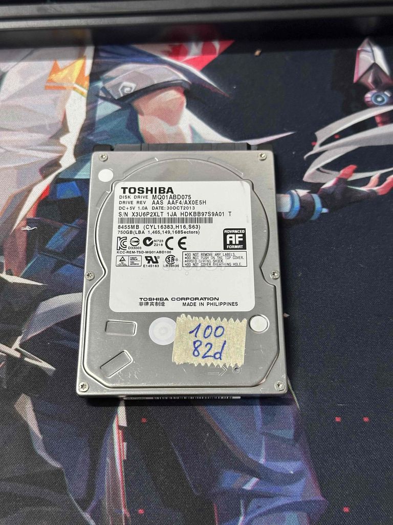 Ổ cứng HDD Toshiba 750GB 2.5inch, sk 100%.. Mua bán Linh kiện (RAM, Card...) tại Quận Gò Vấp Tp Hồ Chí Minh được đăng bởi Tình Nguyễn hình 1