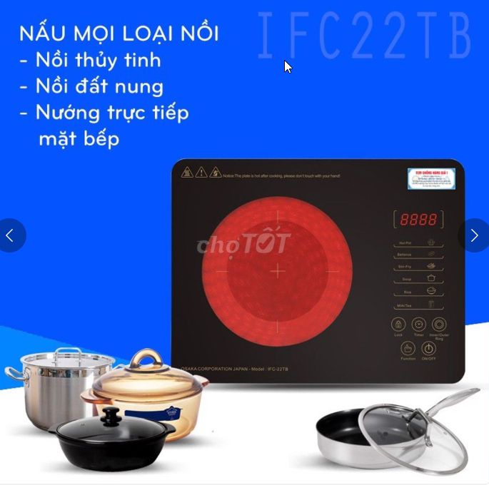 BẾP ĐIỆN QUANG HI-LIGHT IFC-22TB (HL) - OSAKA. Mua bán Bếp, lò, đồ điện nhà bếp tại Quận Hoàng Mai Hà Nội được đăng bởi Siêu thị Anh Tú 68   hình 1