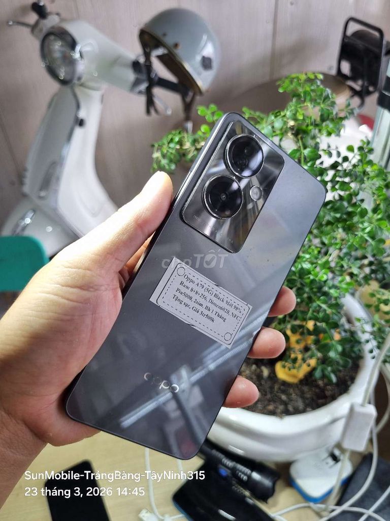 Oppo A79 5G R8+8+256 Pin5000 2sim NFC. Mua bán Điện thoại tại Huyện Trảng Bàng Tây Ninh được đăng bởi Sun Mobile Shop Điện Thoại Trảng Bàng Tây Ninh 01 hình 1