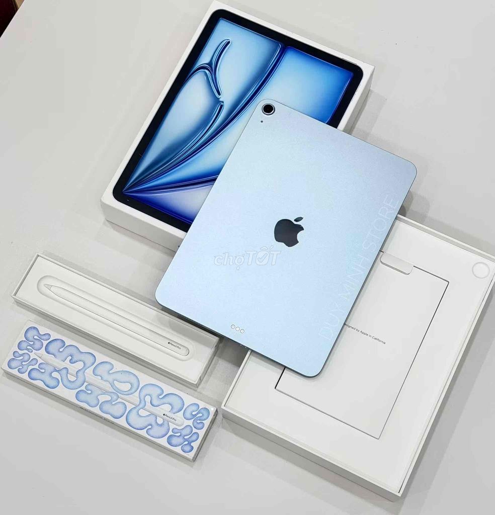 Apple iPad Air 7 M3 128GB Xanh Fullbox. Mua bán Máy tính bảng tại Quận Thanh Khê Đà Nẵng được đăng bởi Anh Thư hình 1