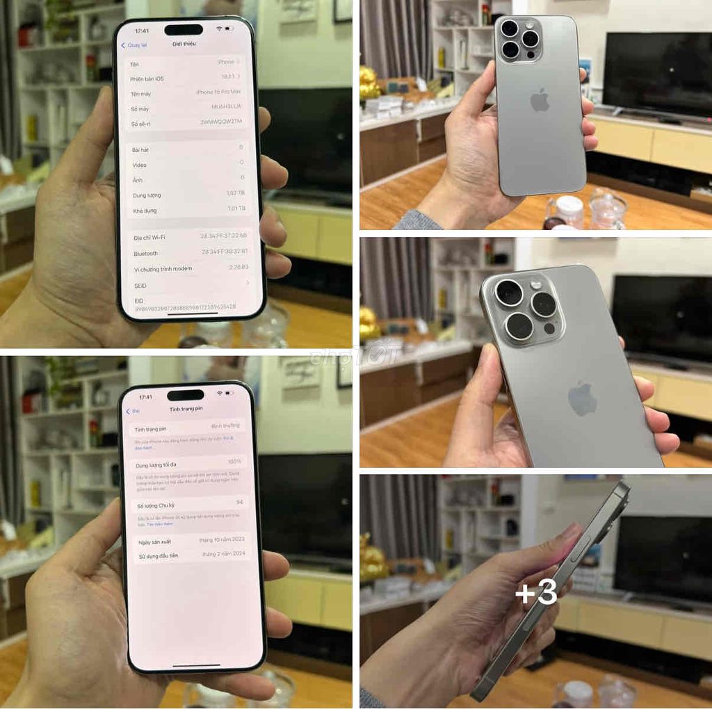 iPhone 15 Pro Max 1TB Tự nhiên new FULLBOX BH 2025. Mua bán Điện thoại tại Quận Thanh Xuân Hà Nội được đăng bởi Nguyễn Huy Dũng hình 1