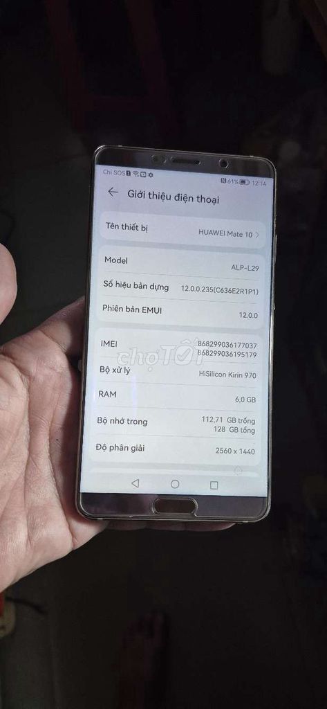 Huawei Mate 10 128GB chình hãng full cn. Mua bán Điện thoại tại Huyện Hóc Môn Tp Hồ Chí Minh được đăng bởi Trần Kiên Mobile Shop hình 1