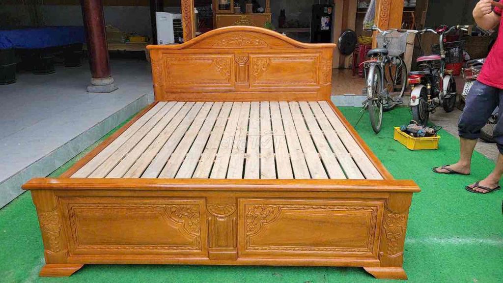 Giường ngủ 1m6 x 2m. Mua bán Giường, chăn ga gối nệm tại Quận 12 Tp Hồ Chí Minh được đăng bởi XƯỞNG GỖ LÂM PHÁT hình 1