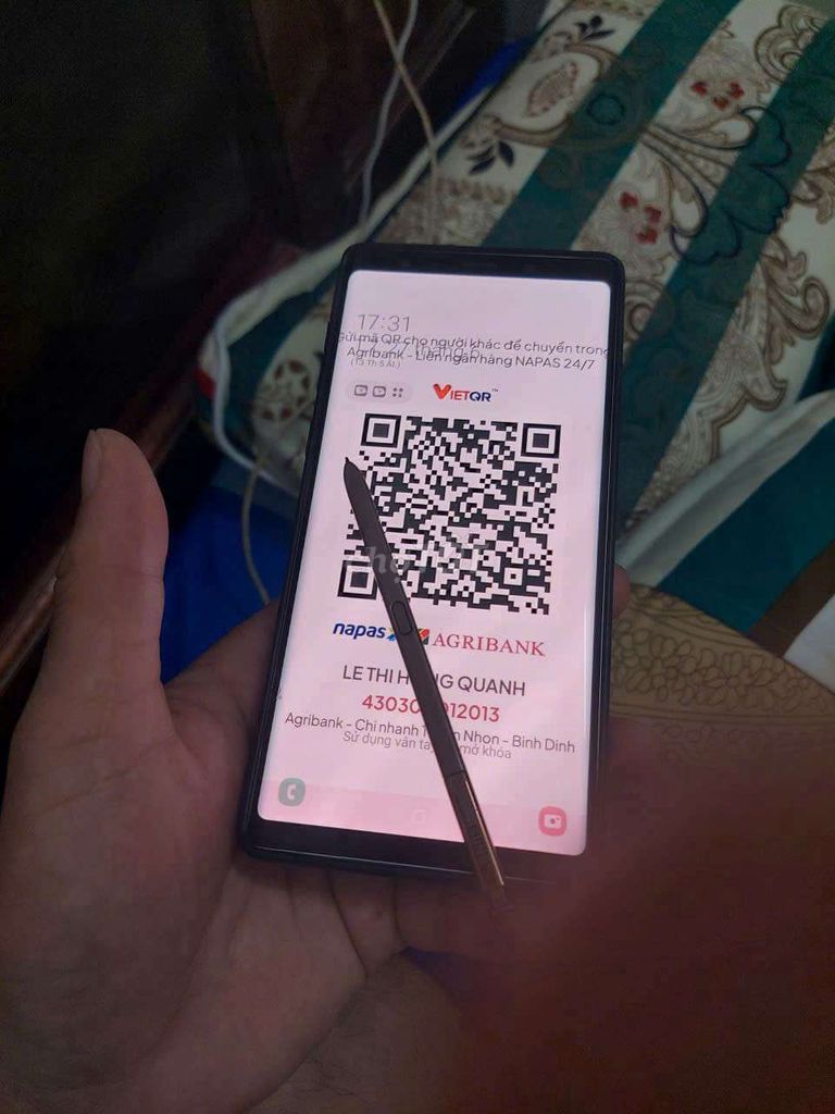Samsung Galaxy Note9 Tím Đã sử dụng. Mua bán Điện thoại tại Huyện Tuy Phước Bình Định được đăng bởi lê thị hồng hình 1