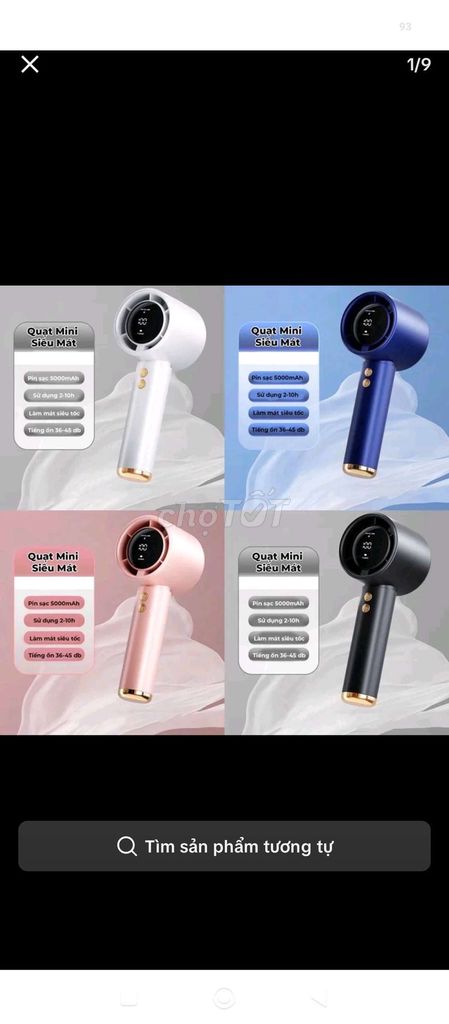 Quạt mini cầm tay 5000mAh. Mua bán Quạt tại Thành phố Trà Vinh Trà Vinh được đăng bởi ngọc yến 84 bách hóa tổng hợp  hình 1