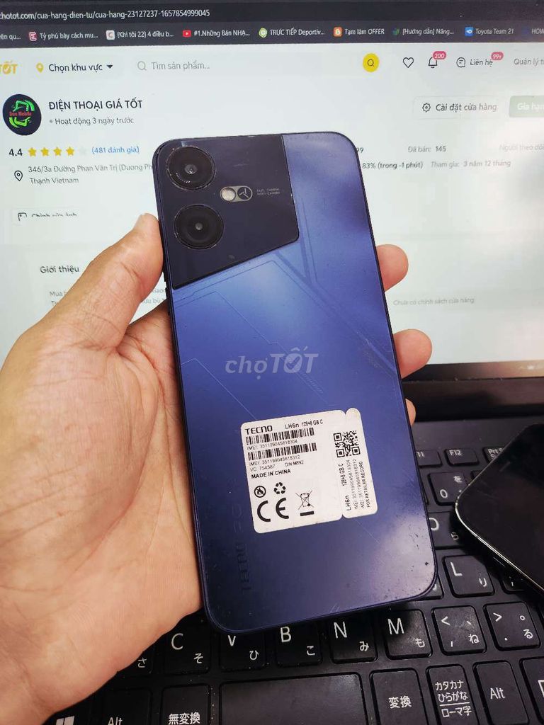 TECNO POVA 3 NEO 8GB/128GB PIN KHỦNG 7000 ZIN MƯỢT. Mua bán Điện thoại tại Quận Bình Thạnh Tp Hồ Chí Minh được đăng bởi Dân Mobile hình 1