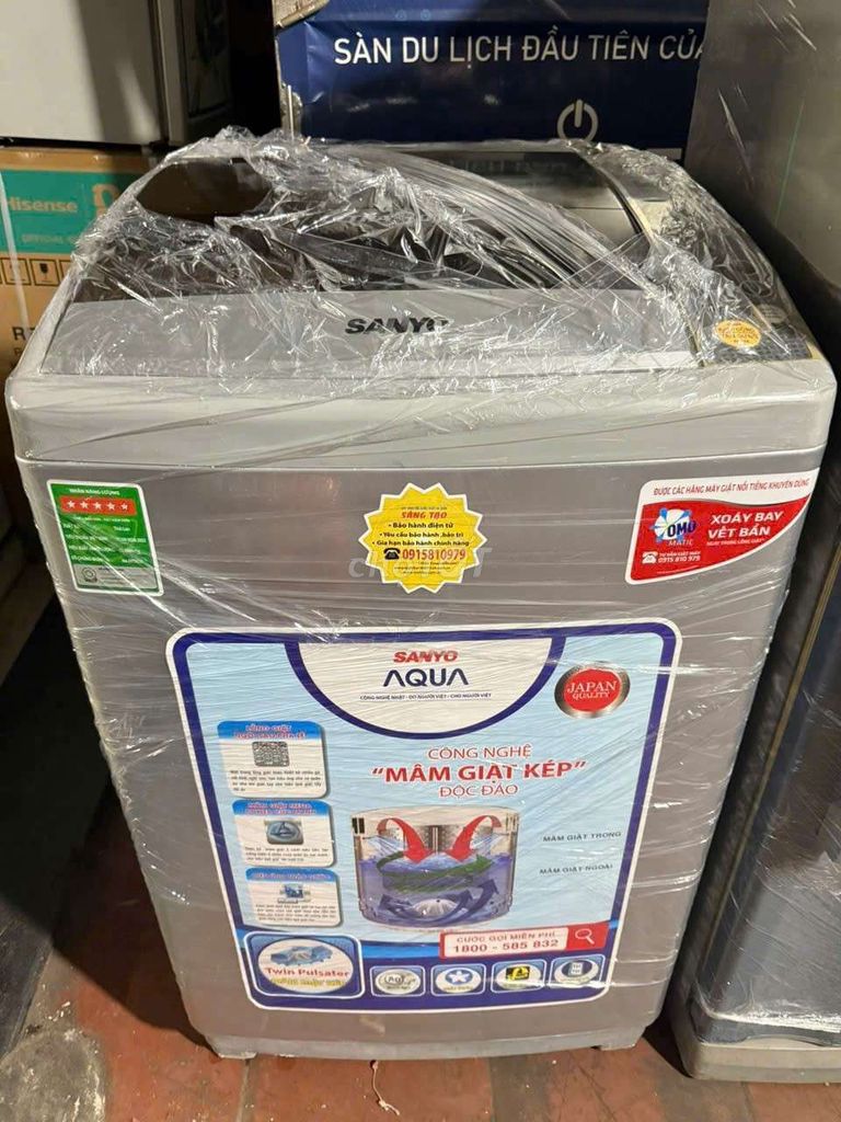Máy giặt Sanyo 9kg Xám tiết kiệm điện. Mua bán Máy giặt tại Quận 7 Tp Hồ Chí Minh được đăng bởi Điện Lạnh Giá Tốt hình 1