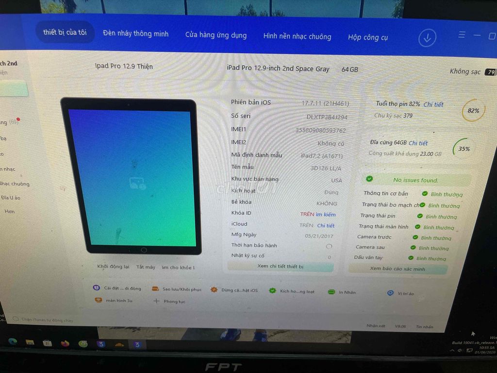 Apple iPad Pro 12.9 inch 64GB Xám. Mua bán Máy tính bảng tại Quận Tân Phú Tp Hồ Chí Minh được đăng bởi Phùng Thiện Mobile hình 1
