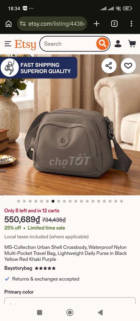 Túi xách nữ MS-Collection Nylon Xám. Mua bán Túi xách tại Huyện Quảng Điền Thừa Thiên Huế được đăng bởi hàng boom lazada hình 1