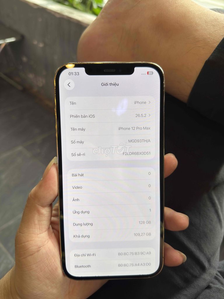 Apple iPhone 12 Pro Max 128GB htr góp. Mua bán Điện thoại tại Thị xã Bến Cát Bình Dương được đăng bởi Vũ tuấn hình 1