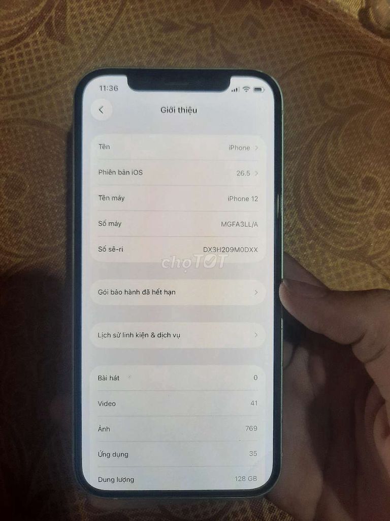Apple iPhone 12 128GB Trắng Zin Full chức năng. Mua bán Điện thoại tại Huyện Tây Hòa Phú Yên được đăng bởi Nguyễn Hữu Tân hình 1