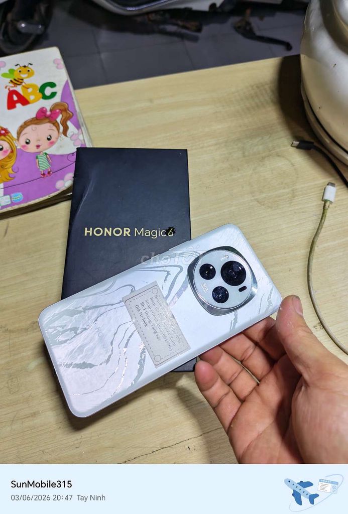 Honor Magic 6 R12+257 chíp8gen3 NFC 2sim P96% . Mua bán Điện thoại tại Huyện Trảng Bàng Tây Ninh được đăng bởi Sun Mobile Shop Điện Thoại Trảng Bàng Tây Ninh 01 hình 1