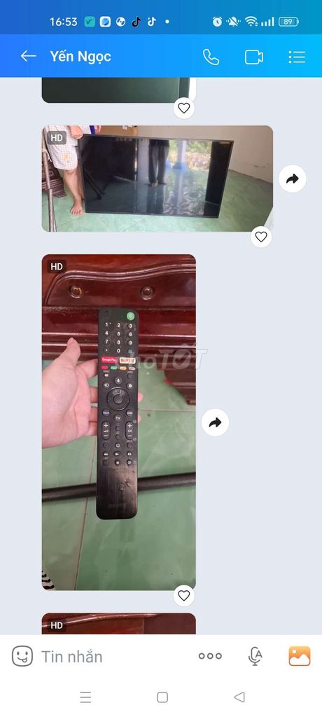 Tivi Sony KD-55X8000H Hư màn hình. Mua bán Tivi, Âm thanh tại Quận Bình Tân Tp Hồ Chí Minh được đăng bởi Hien Nguyen Thi hình 1