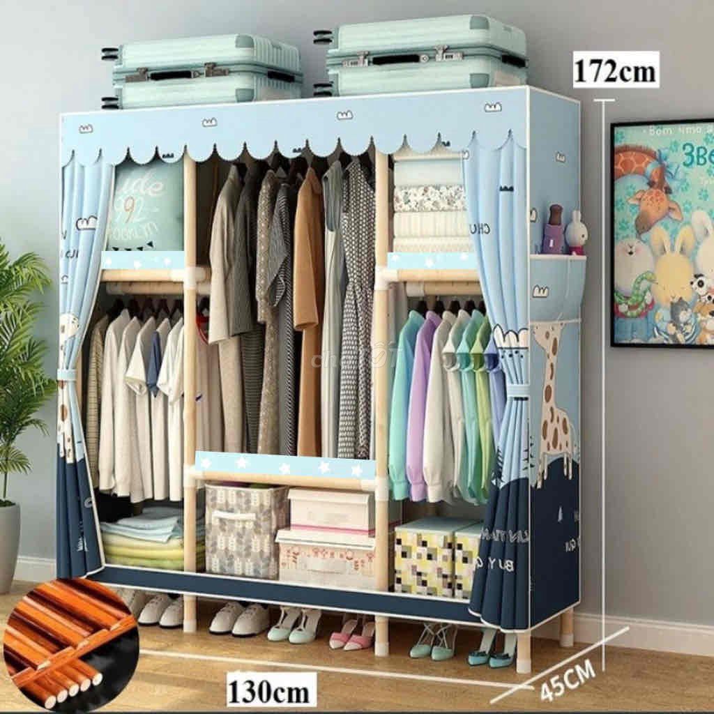 Tủ quần áo khung gỗ vải. Mua bán Tủ, kệ gia đình tại Quận Hoàn Kiếm Hà Nội được đăng bởi Vũ Khánh hình 1