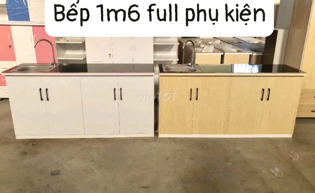 Bếp nhựa 1m6 full phụ kiện có nhiều màu #freeship