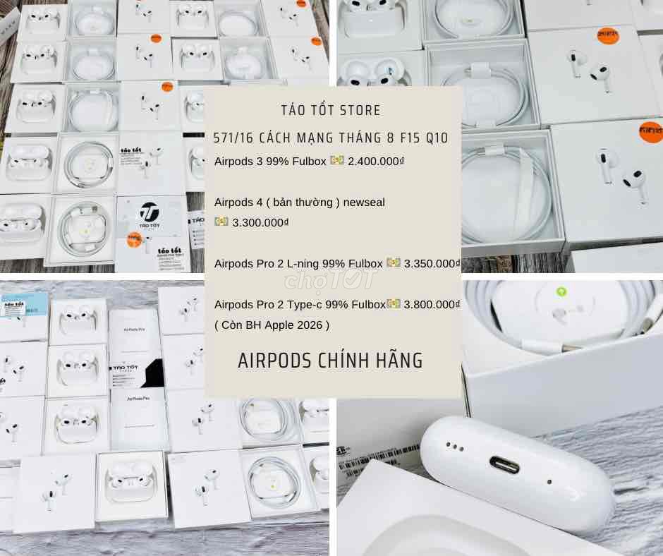 tai nghe Airpods chính hãng đủ dòng 99%  fulbox