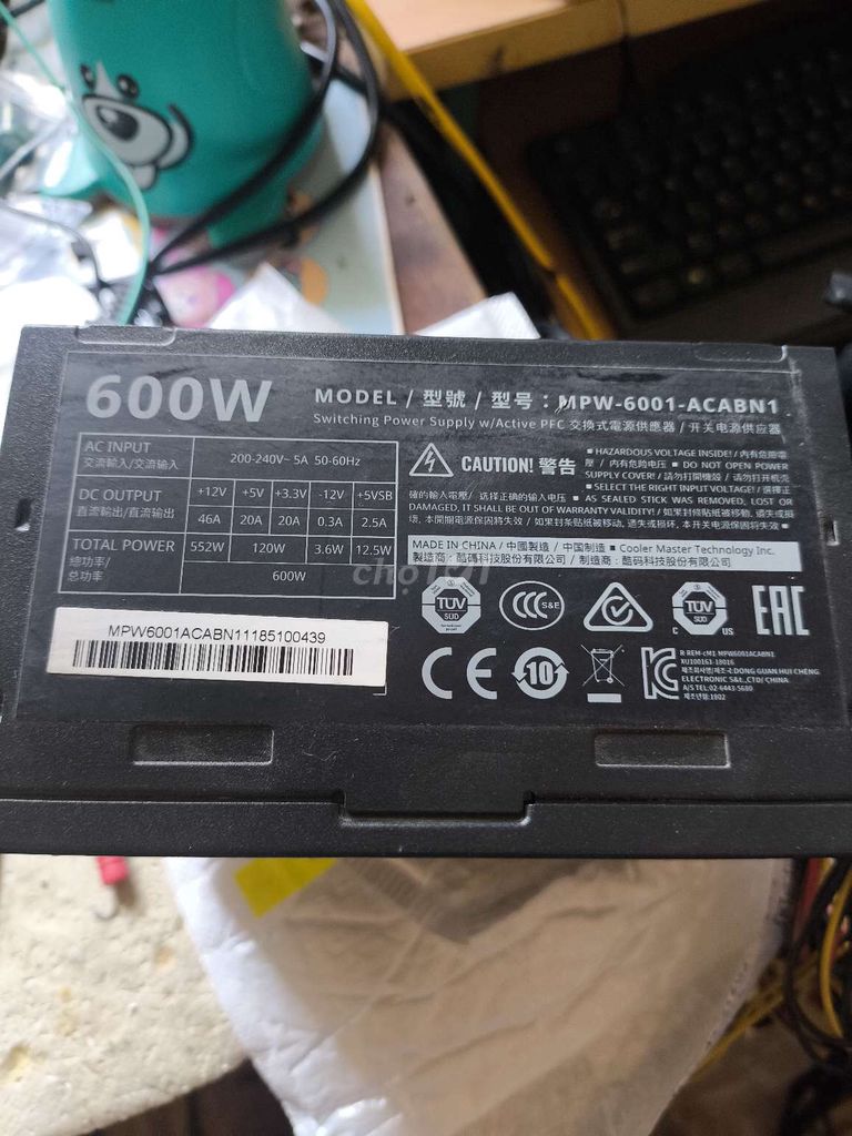 Nguồn Cooler Master Elite V3 600W Đen. Mua bán Linh kiện (RAM, Card...) tại Huyện Ba Vì Hà Nội được đăng bởi Nguyễn Thị Thanh Hoa hình 1