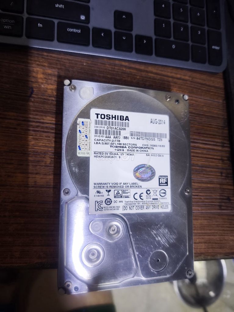 Ổ cứng Toshiba 2TB Đã sử dụng. Mua bán Linh kiện (RAM, Card...) tại Quận Tân Phú Tp Hồ Chí Minh được đăng bởi Lê Huỳnh hình 1